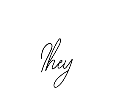 You should practise on your own different ways (Bearetta-2O07w) to write your name (Ihey) in signature. don't let someone else do it for you. Ihey signature style 12 images and pictures png