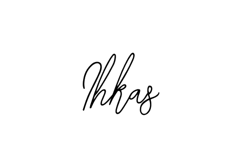 How to make Ihkas signature? Bearetta-2O07w is a professional autograph style. Create handwritten signature for Ihkas name. Ihkas signature style 12 images and pictures png