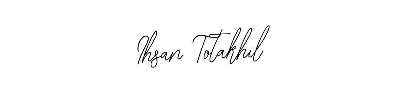 Bearetta-2O07w is a professional signature style that is perfect for those who want to add a touch of class to their signature. It is also a great choice for those who want to make their signature more unique. Get Ihsan Totakhil name to fancy signature for free. Ihsan Totakhil signature style 12 images and pictures png