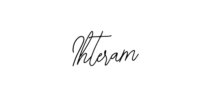 Also You can easily find your signature by using the search form. We will create Ihteram name handwritten signature images for you free of cost using Bearetta-2O07w sign style. Ihteram signature style 12 images and pictures png