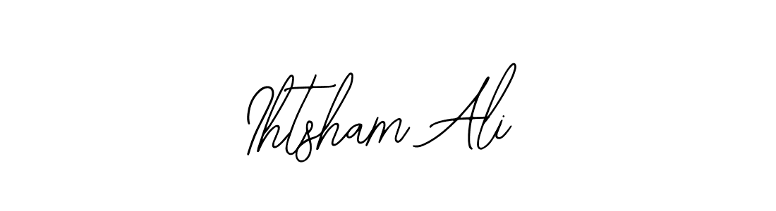 How to make Ihtsham Ali name signature. Use Bearetta-2O07w style for creating short signs online. This is the latest handwritten sign. Ihtsham Ali signature style 12 images and pictures png