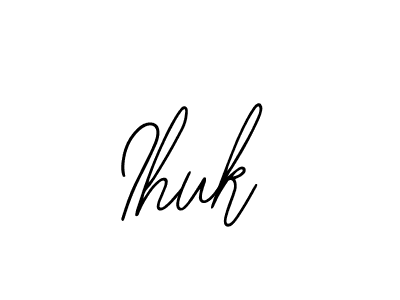 You should practise on your own different ways (Bearetta-2O07w) to write your name (Ihuk) in signature. don't let someone else do it for you. Ihuk signature style 12 images and pictures png