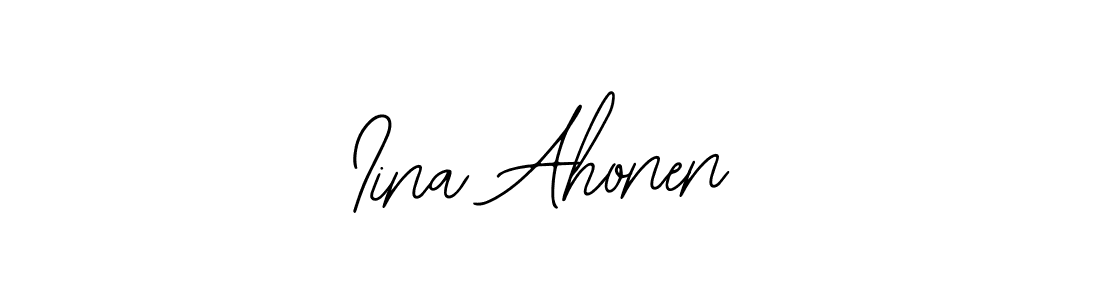 Also You can easily find your signature by using the search form. We will create Iina Ahonen name handwritten signature images for you free of cost using Bearetta-2O07w sign style. Iina Ahonen signature style 12 images and pictures png