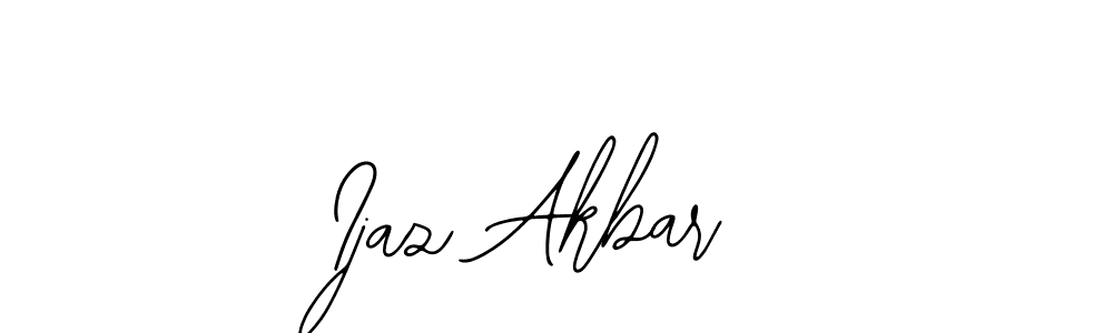 How to make Ijaz Akbar name signature. Use Bearetta-2O07w style for creating short signs online. This is the latest handwritten sign. Ijaz Akbar signature style 12 images and pictures png