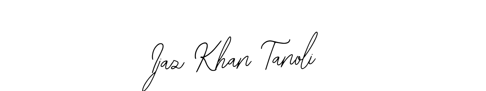 How to make Ijaz Khan Tanoli name signature. Use Bearetta-2O07w style for creating short signs online. This is the latest handwritten sign. Ijaz Khan Tanoli signature style 12 images and pictures png
