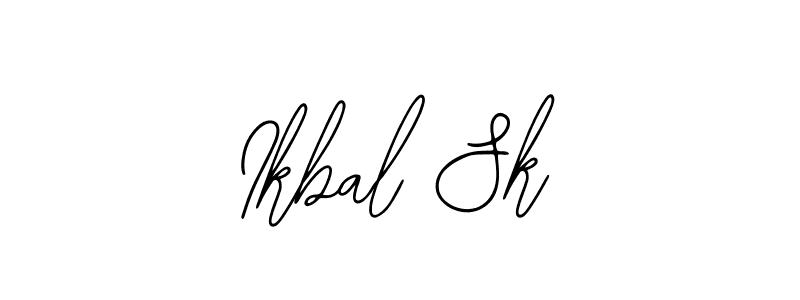 You should practise on your own different ways (Bearetta-2O07w) to write your name (Ikbal Sk) in signature. don't let someone else do it for you. Ikbal Sk signature style 12 images and pictures png