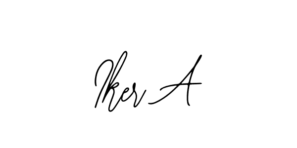 The best way (Bearetta-2O07w) to make a short signature is to pick only two or three words in your name. The name Iker A include a total of six letters. For converting this name. Iker A signature style 12 images and pictures png