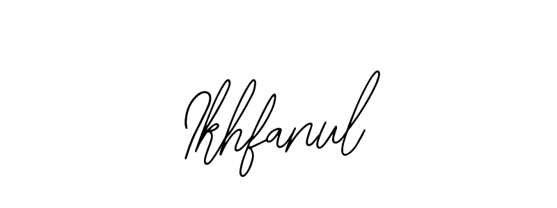 The best way (Bearetta-2O07w) to make a short signature is to pick only two or three words in your name. The name Ikhfanul include a total of six letters. For converting this name. Ikhfanul signature style 12 images and pictures png