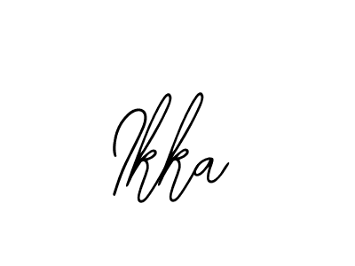 How to make Ikka name signature. Use Bearetta-2O07w style for creating short signs online. This is the latest handwritten sign. Ikka signature style 12 images and pictures png