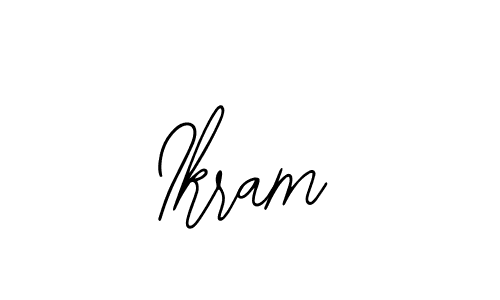 if you are searching for the best signature style for your name Ikram. so please give up your signature search. here we have designed multiple signature styles  using Bearetta-2O07w. Ikram signature style 12 images and pictures png