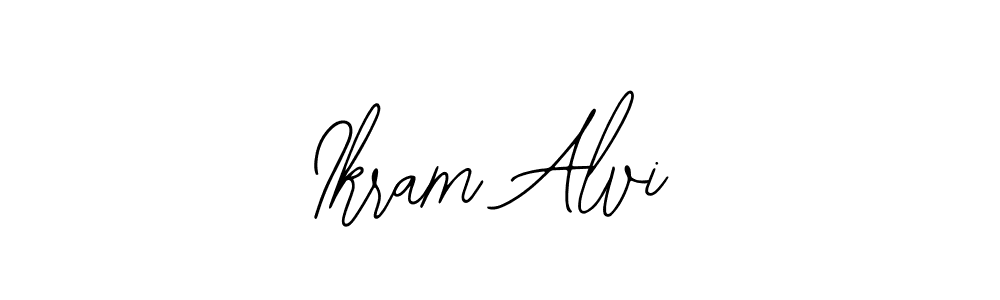 How to make Ikram Alvi name signature. Use Bearetta-2O07w style for creating short signs online. This is the latest handwritten sign. Ikram Alvi signature style 12 images and pictures png