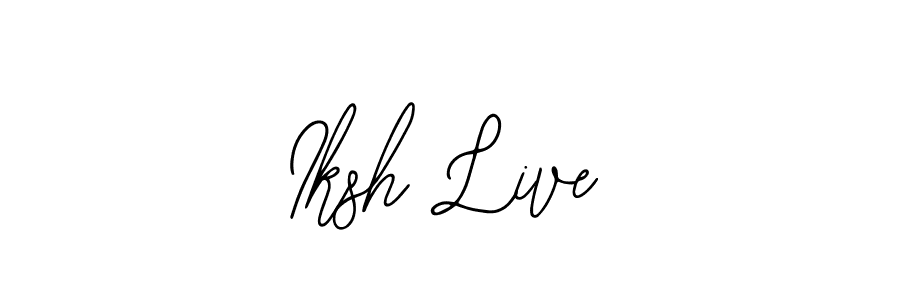 Use a signature maker to create a handwritten signature online. With this signature software, you can design (Bearetta-2O07w) your own signature for name Iksh Live. Iksh Live signature style 12 images and pictures png