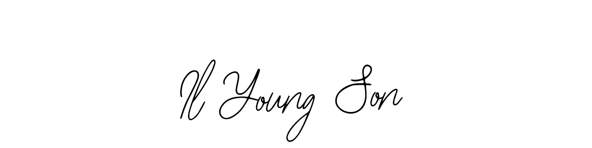 The best way (Bearetta-2O07w) to make a short signature is to pick only two or three words in your name. The name Il Young Son include a total of six letters. For converting this name. Il Young Son signature style 12 images and pictures png