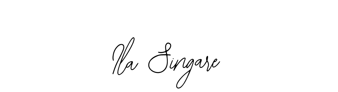 Also You can easily find your signature by using the search form. We will create Ila Singare name handwritten signature images for you free of cost using Bearetta-2O07w sign style. Ila Singare signature style 12 images and pictures png