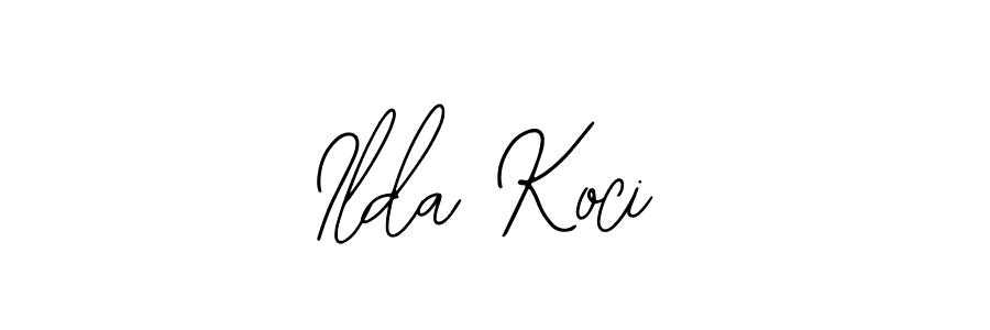 Bearetta-2O07w is a professional signature style that is perfect for those who want to add a touch of class to their signature. It is also a great choice for those who want to make their signature more unique. Get Ilda Koci name to fancy signature for free. Ilda Koci signature style 12 images and pictures png