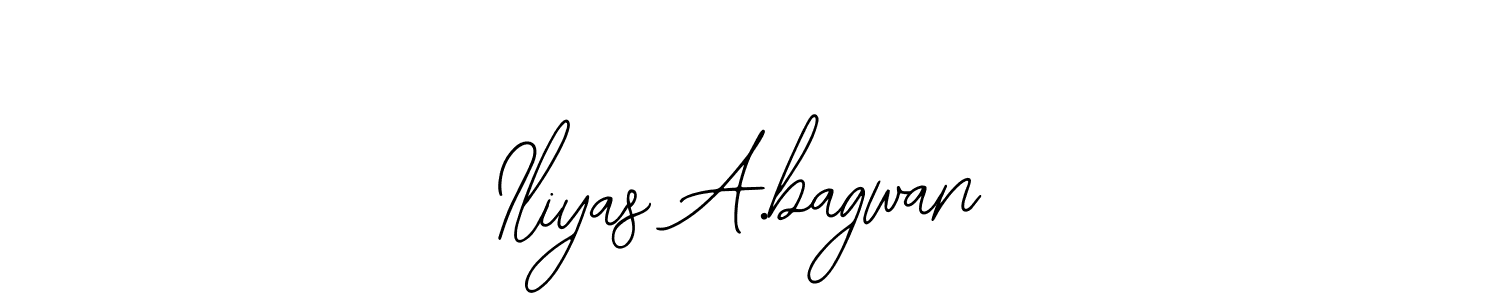 Also You can easily find your signature by using the search form. We will create Iliyas A.bagwan name handwritten signature images for you free of cost using Bearetta-2O07w sign style. Iliyas A.bagwan signature style 12 images and pictures png