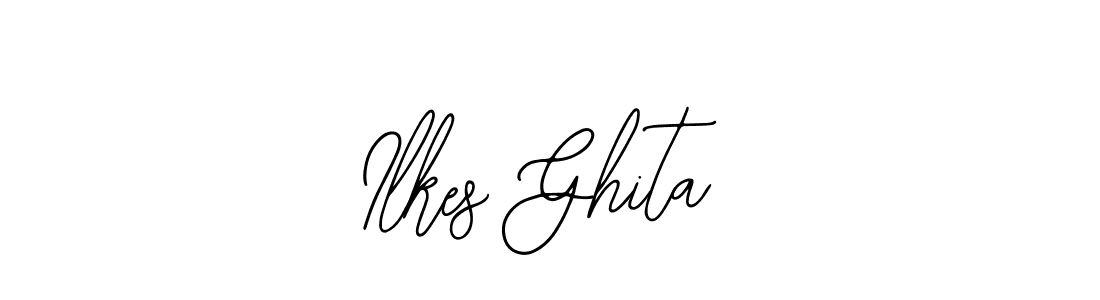 The best way (Bearetta-2O07w) to make a short signature is to pick only two or three words in your name. The name Ilkes Ghita include a total of six letters. For converting this name. Ilkes Ghita signature style 12 images and pictures png