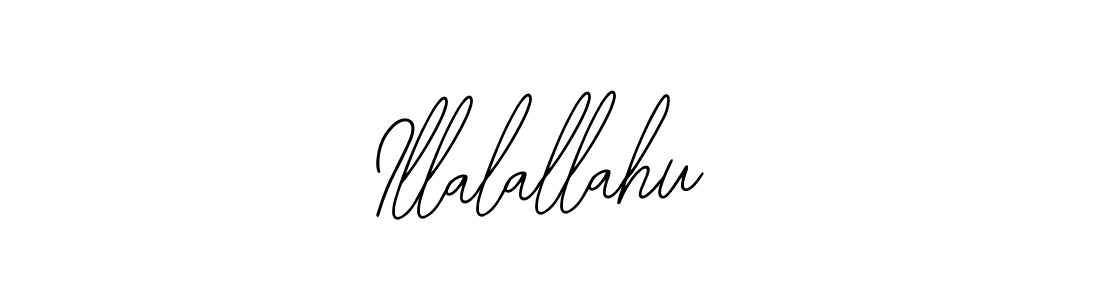 Use a signature maker to create a handwritten signature online. With this signature software, you can design (Bearetta-2O07w) your own signature for name Illalallahu. Illalallahu signature style 12 images and pictures png