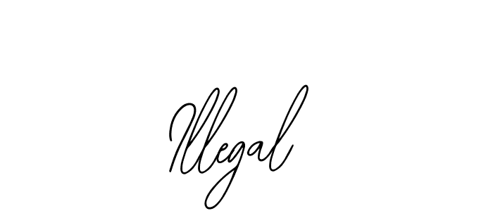 Design your own signature with our free online signature maker. With this signature software, you can create a handwritten (Bearetta-2O07w) signature for name Illegal. Illegal signature style 12 images and pictures png