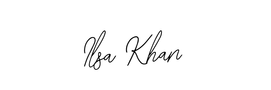 The best way (Bearetta-2O07w) to make a short signature is to pick only two or three words in your name. The name Ilsa Khan include a total of six letters. For converting this name. Ilsa Khan signature style 12 images and pictures png