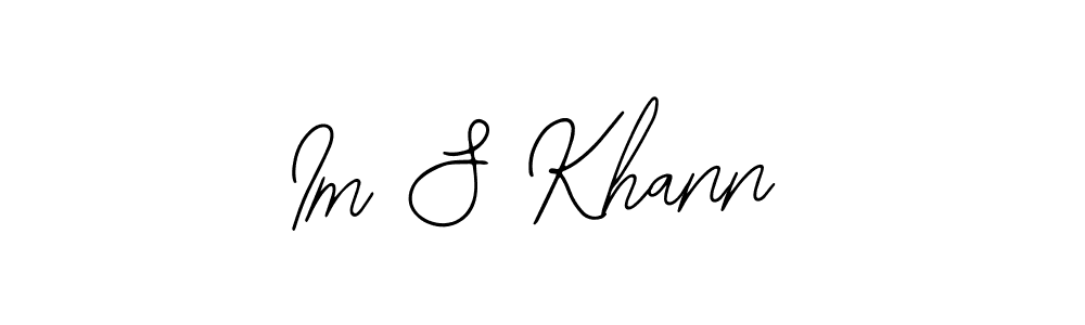 You should practise on your own different ways (Bearetta-2O07w) to write your name (Im S Khann) in signature. don't let someone else do it for you. Im S Khann signature style 12 images and pictures png