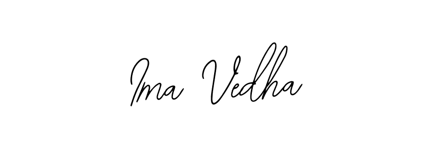 How to make Ima Vedha name signature. Use Bearetta-2O07w style for creating short signs online. This is the latest handwritten sign. Ima Vedha signature style 12 images and pictures png