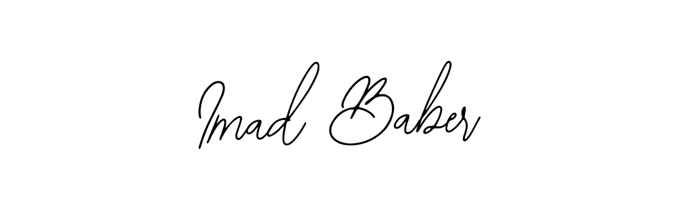 How to make Imad Baber signature? Bearetta-2O07w is a professional autograph style. Create handwritten signature for Imad Baber name. Imad Baber signature style 12 images and pictures png