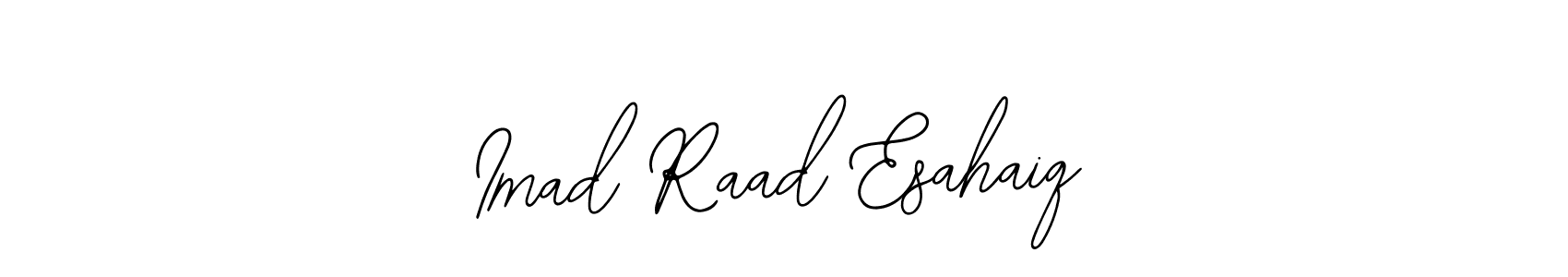 See photos of Imad Raad Esahaiq official signature by Spectra . Check more albums & portfolios. Read reviews & check more about Bearetta-2O07w font. Imad Raad Esahaiq signature style 12 images and pictures png