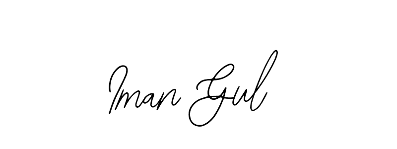 Design your own signature with our free online signature maker. With this signature software, you can create a handwritten (Bearetta-2O07w) signature for name Iman Gul. Iman Gul signature style 12 images and pictures png