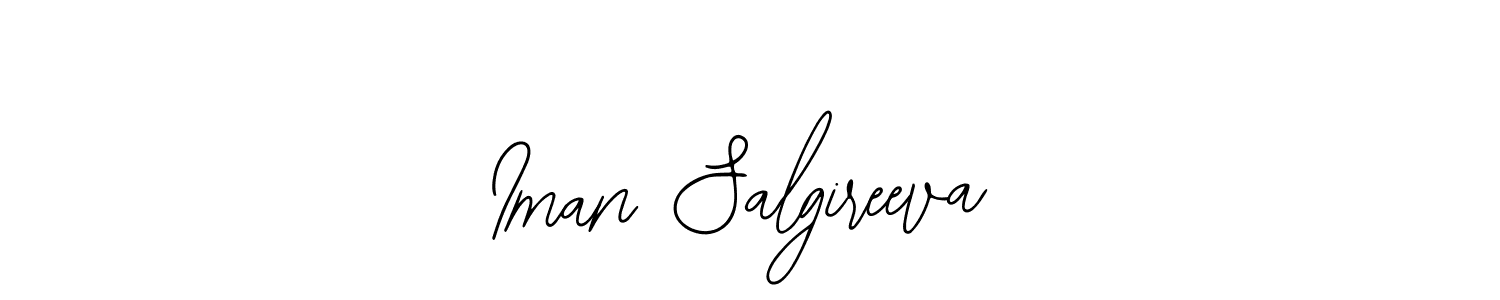 How to make Iman Salgireeva name signature. Use Bearetta-2O07w style for creating short signs online. This is the latest handwritten sign. Iman Salgireeva signature style 12 images and pictures png