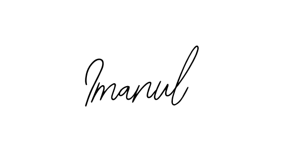 How to make Imanul name signature. Use Bearetta-2O07w style for creating short signs online. This is the latest handwritten sign. Imanul signature style 12 images and pictures png