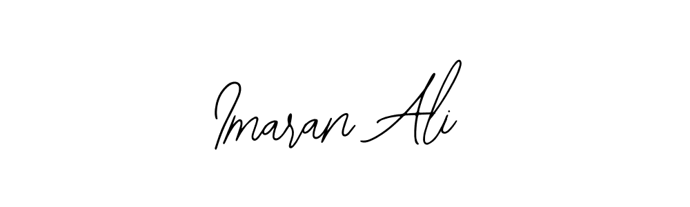 You should practise on your own different ways (Bearetta-2O07w) to write your name (Imaran Ali) in signature. don't let someone else do it for you. Imaran Ali signature style 12 images and pictures png