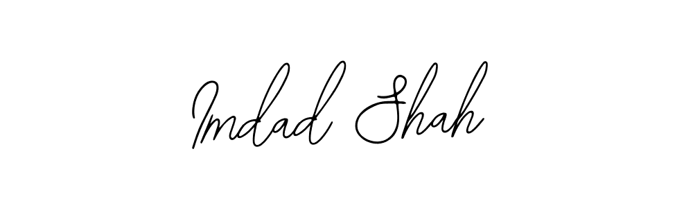 How to make Imdad Shah name signature. Use Bearetta-2O07w style for creating short signs online. This is the latest handwritten sign. Imdad Shah signature style 12 images and pictures png