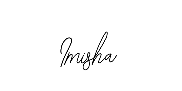 Design your own signature with our free online signature maker. With this signature software, you can create a handwritten (Bearetta-2O07w) signature for name Imisha. Imisha signature style 12 images and pictures png