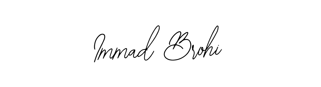 Similarly Bearetta-2O07w is the best handwritten signature design. Signature creator online .You can use it as an online autograph creator for name Immad Brohi. Immad Brohi signature style 12 images and pictures png