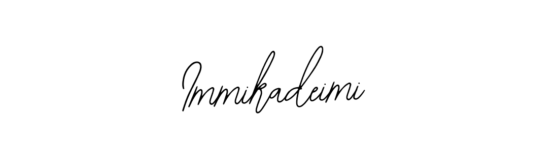 Design your own signature with our free online signature maker. With this signature software, you can create a handwritten (Bearetta-2O07w) signature for name Immikadeimi. Immikadeimi signature style 12 images and pictures png