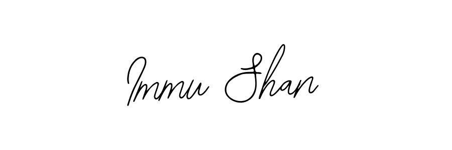 How to make Immu Shan name signature. Use Bearetta-2O07w style for creating short signs online. This is the latest handwritten sign. Immu Shan signature style 12 images and pictures png