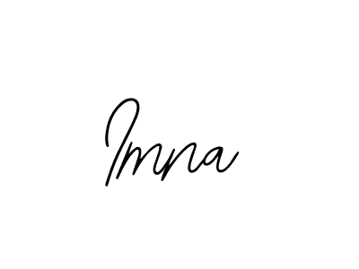 Use a signature maker to create a handwritten signature online. With this signature software, you can design (Bearetta-2O07w) your own signature for name Imna. Imna signature style 12 images and pictures png