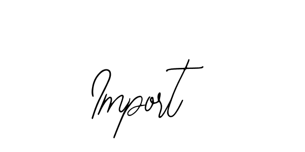 if you are searching for the best signature style for your name Import. so please give up your signature search. here we have designed multiple signature styles  using Bearetta-2O07w. Import signature style 12 images and pictures png