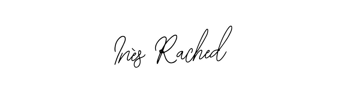 Similarly Bearetta-2O07w is the best handwritten signature design. Signature creator online .You can use it as an online autograph creator for name Inès Rached. Inès Rached signature style 12 images and pictures png