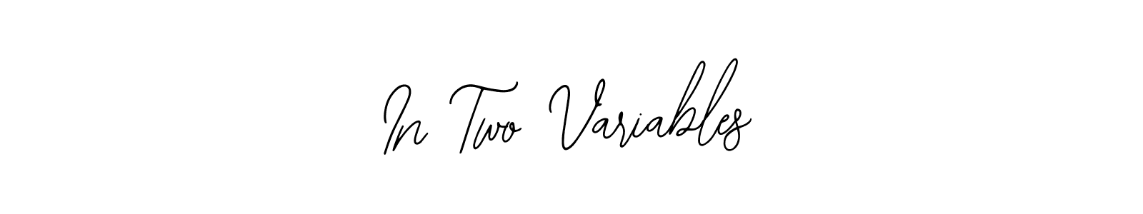 Make a beautiful signature design for name In Two Variables. With this signature (Bearetta-2O07w) style, you can create a handwritten signature for free. In Two Variables signature style 12 images and pictures png