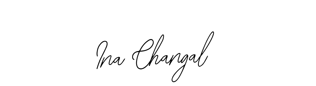 Also You can easily find your signature by using the search form. We will create Ina Changal name handwritten signature images for you free of cost using Bearetta-2O07w sign style. Ina Changal signature style 12 images and pictures png