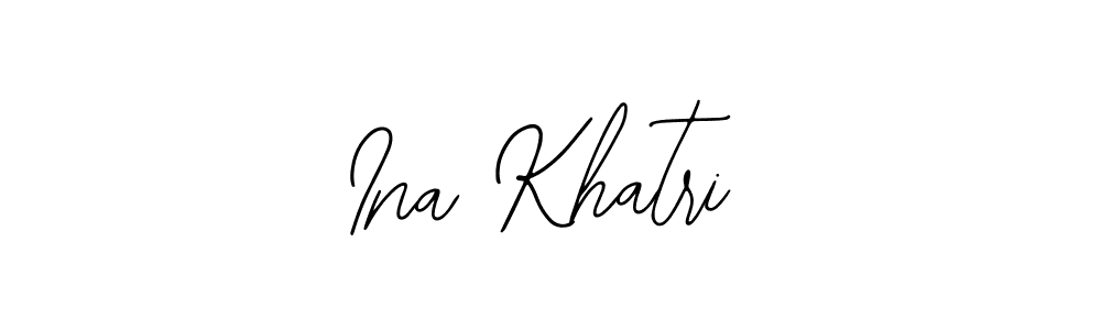 if you are searching for the best signature style for your name Ina Khatri. so please give up your signature search. here we have designed multiple signature styles  using Bearetta-2O07w. Ina Khatri signature style 12 images and pictures png