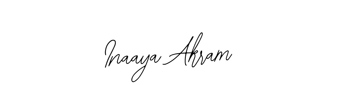 The best way (Bearetta-2O07w) to make a short signature is to pick only two or three words in your name. The name Inaaya Akram include a total of six letters. For converting this name. Inaaya Akram signature style 12 images and pictures png