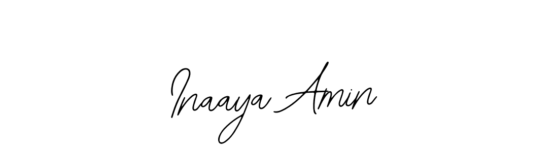 Design your own signature with our free online signature maker. With this signature software, you can create a handwritten (Bearetta-2O07w) signature for name Inaaya Amin. Inaaya Amin signature style 12 images and pictures png