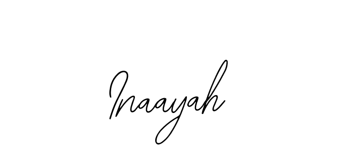 Design your own signature with our free online signature maker. With this signature software, you can create a handwritten (Bearetta-2O07w) signature for name Inaayah. Inaayah signature style 12 images and pictures png