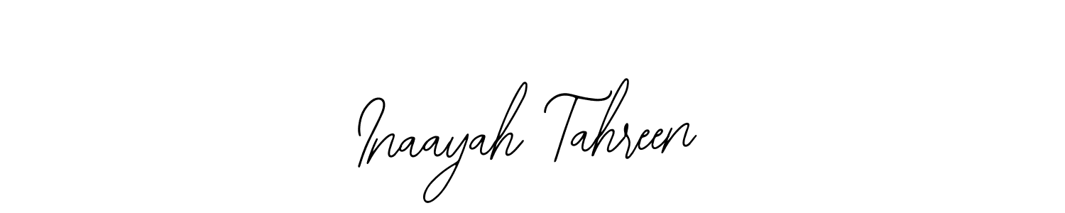Use a signature maker to create a handwritten signature online. With this signature software, you can design (Bearetta-2O07w) your own signature for name Inaayah Tahreen. Inaayah Tahreen signature style 12 images and pictures png