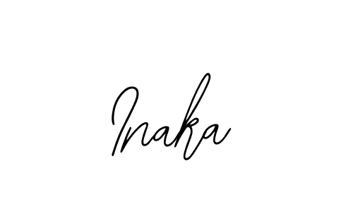 You should practise on your own different ways (Bearetta-2O07w) to write your name (Inaka) in signature. don't let someone else do it for you. Inaka signature style 12 images and pictures png