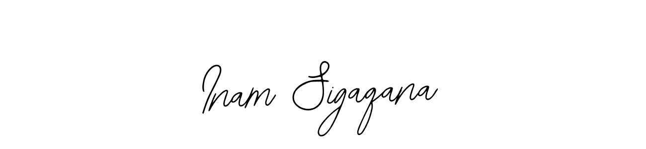 The best way (Bearetta-2O07w) to make a short signature is to pick only two or three words in your name. The name Inam Sigaqana include a total of six letters. For converting this name. Inam Sigaqana signature style 12 images and pictures png