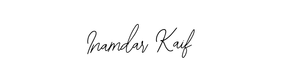 Similarly Bearetta-2O07w is the best handwritten signature design. Signature creator online .You can use it as an online autograph creator for name Inamdar Kaif. Inamdar Kaif signature style 12 images and pictures png